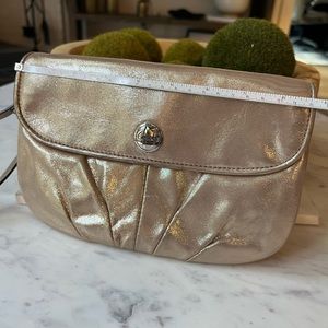 Coach silver gold wristlet